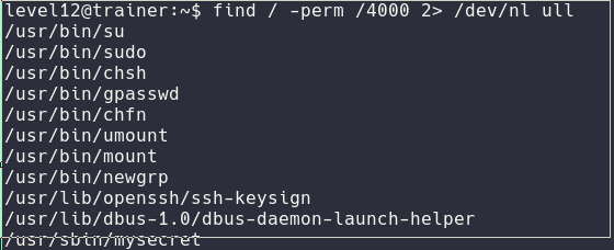 trainer twelth level